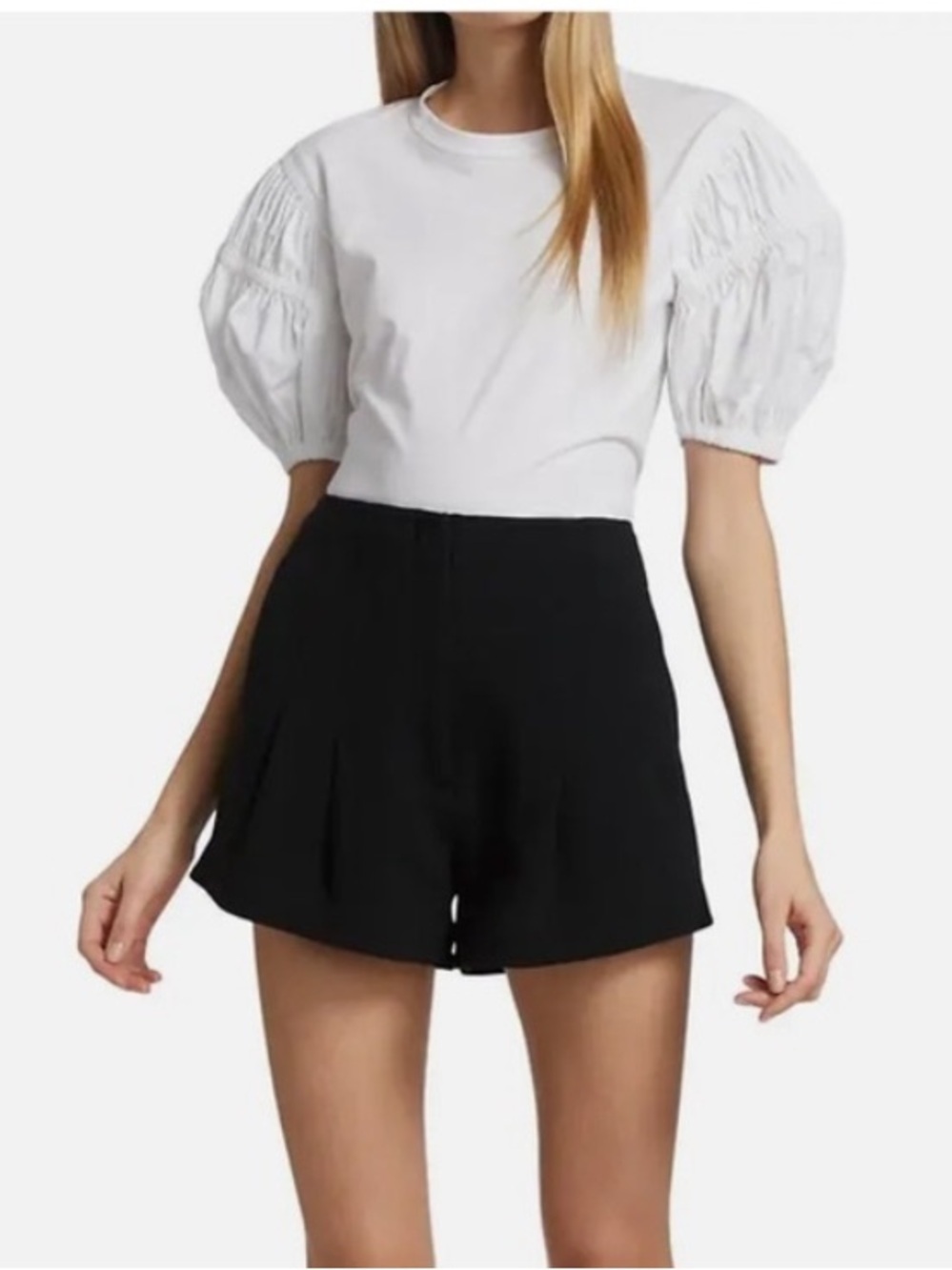A.L.C. Charles Short Black Size 10 High Waist Tailored Designer Shorts